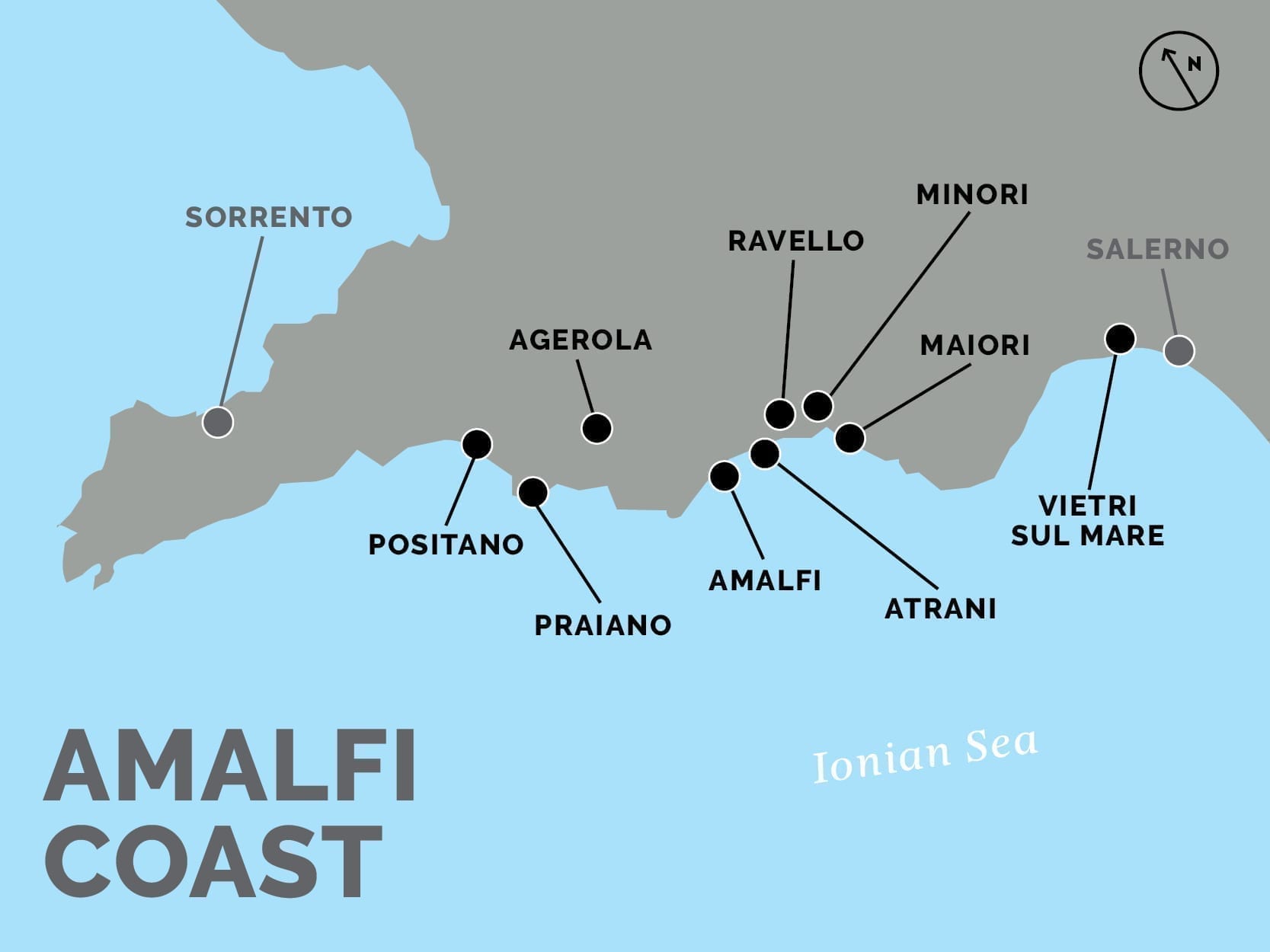 Map out the Amalfi Coast