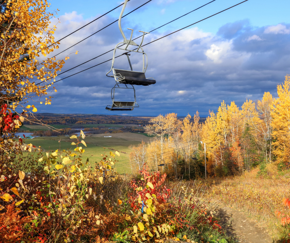 Ski lift in Fall