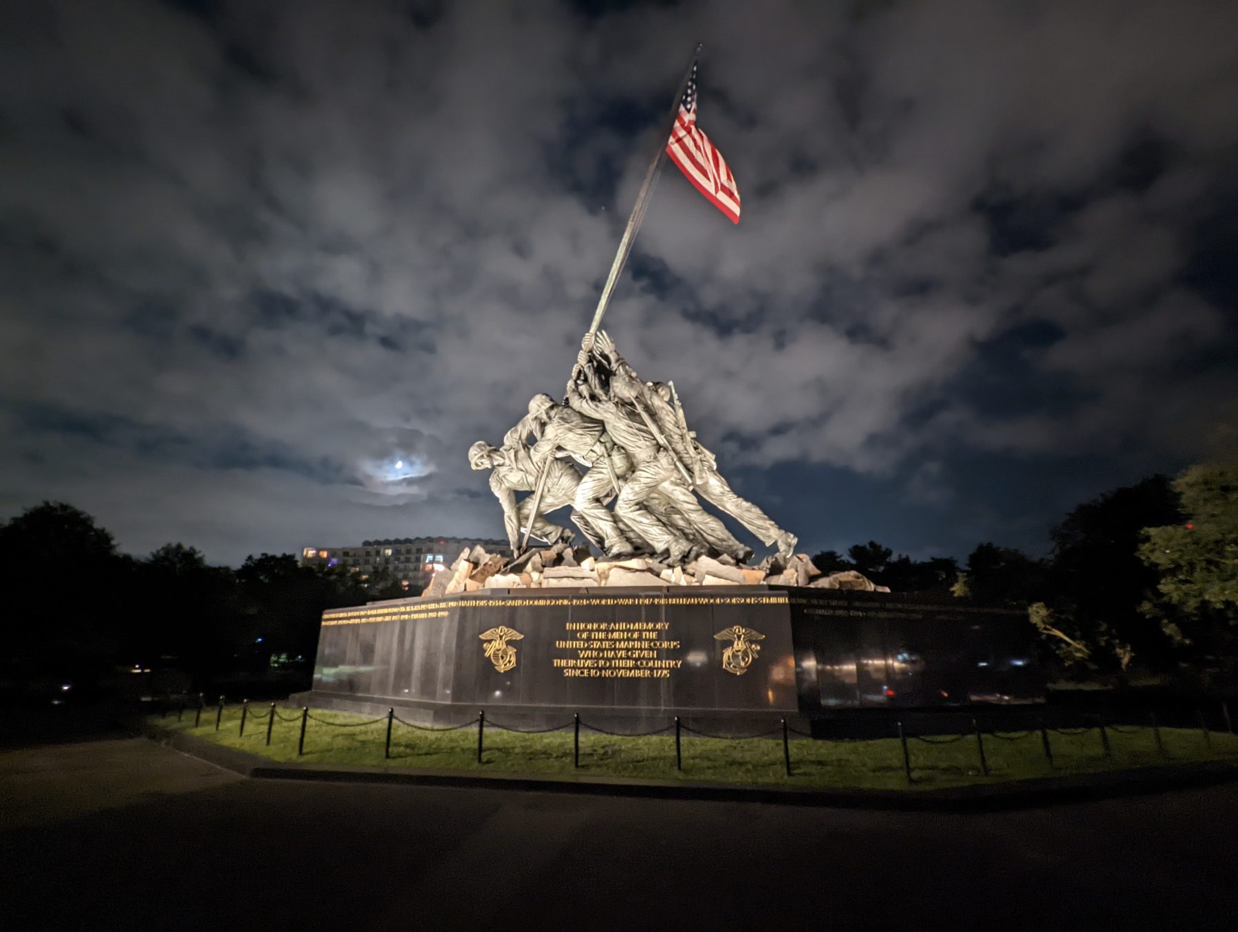 Iwo Jima DC Monuments at Night