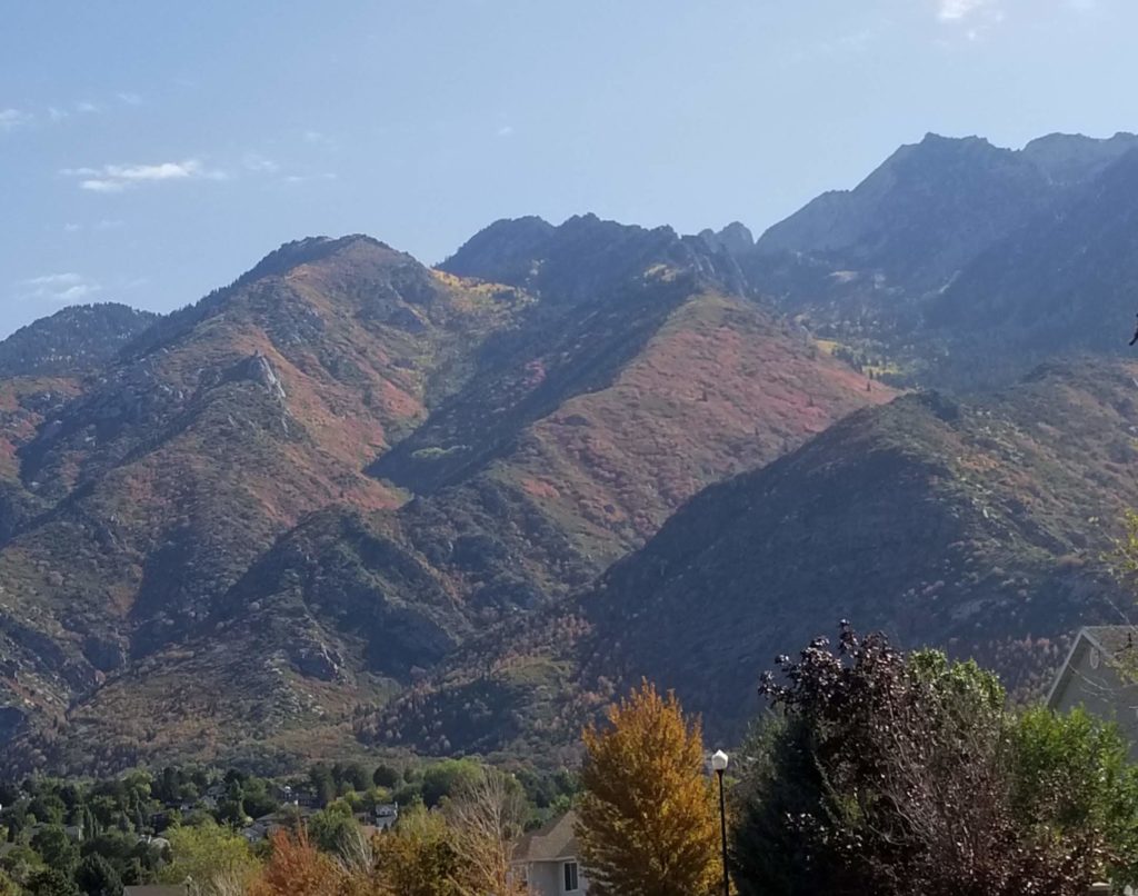 Bonneville Shore Line Scenic fall colors in Utah
