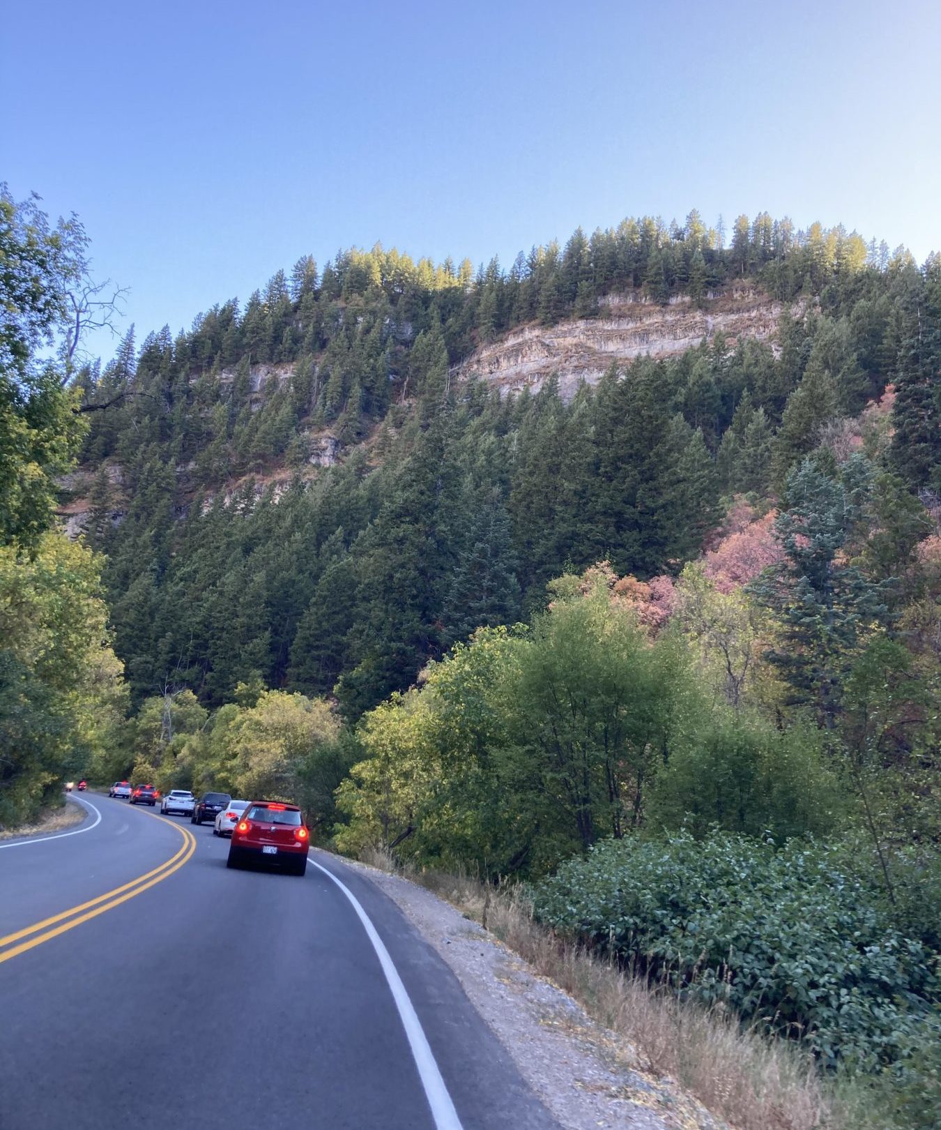 Fall colors in Utah - scenic drive