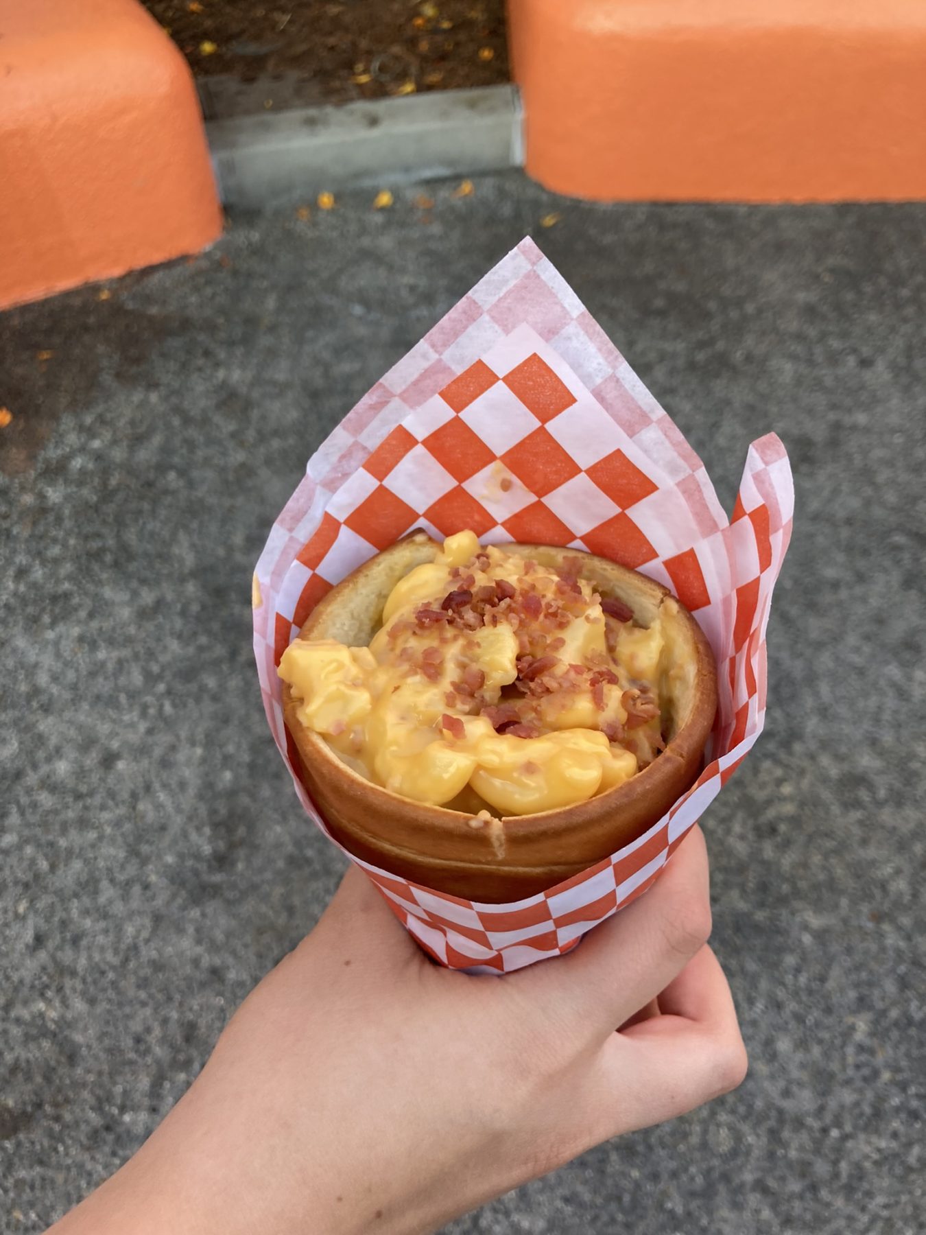 Best snacks and food at California Adventure- Mac and Cheese Cones