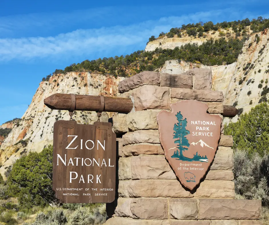 One day in Zion National Park Sign
