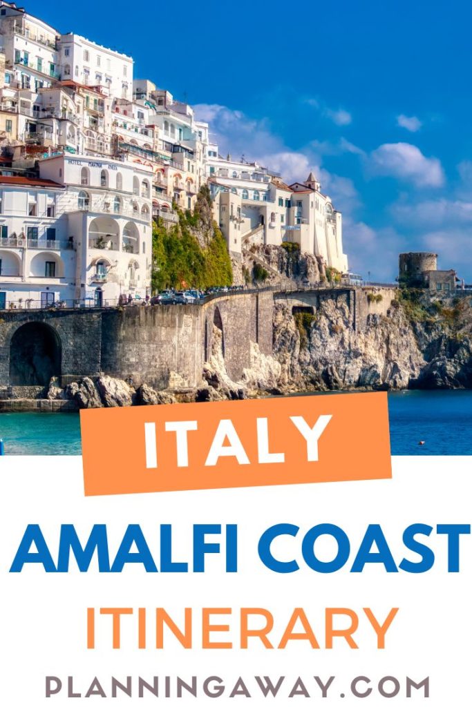 Amalfi Coast Itinerary pin for Pinterest