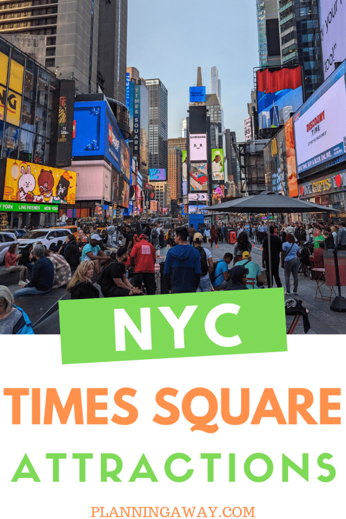 Best things to do at Times Square pin for Pinterest