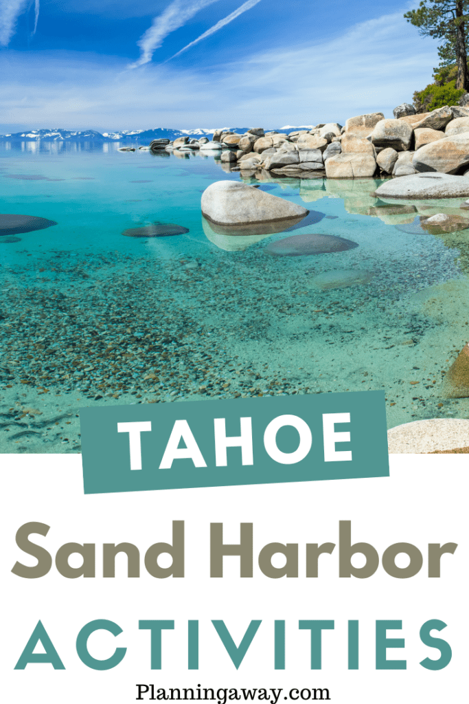 Sand Harbor Lake Tahoe Beach Pin for Pinterest