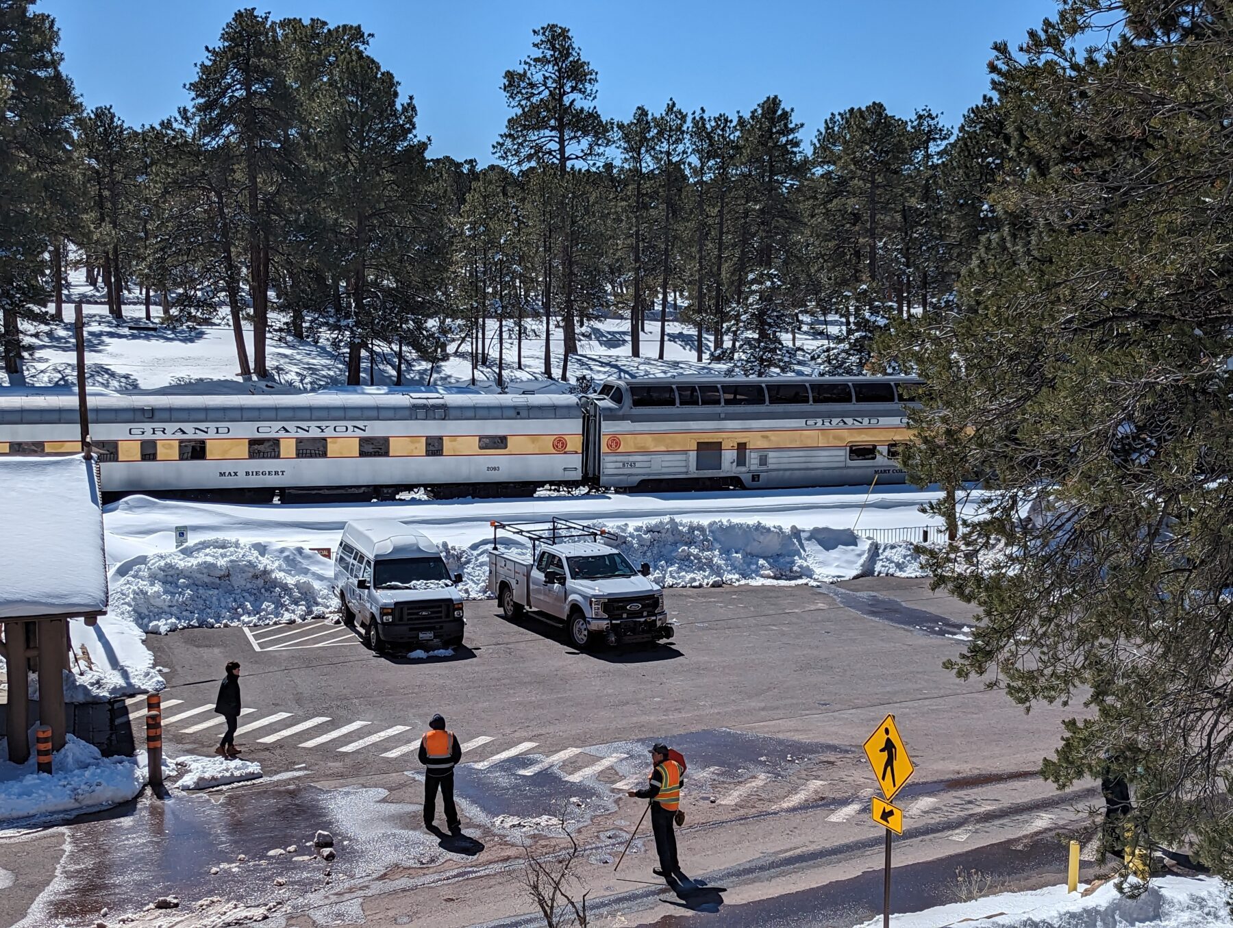 Grand Canyon wintertime train
